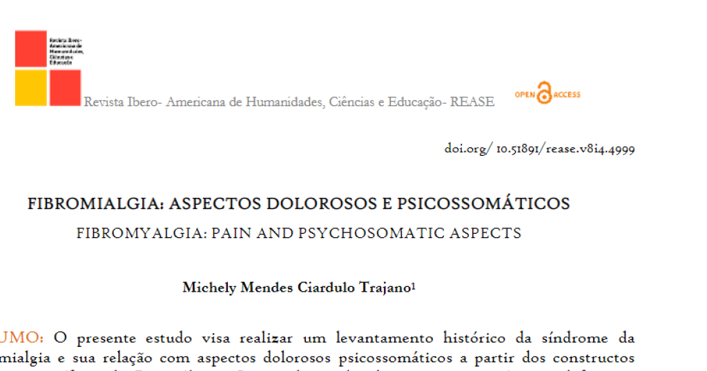 Fibromialgia - Psicóloga Michely Ciardulo